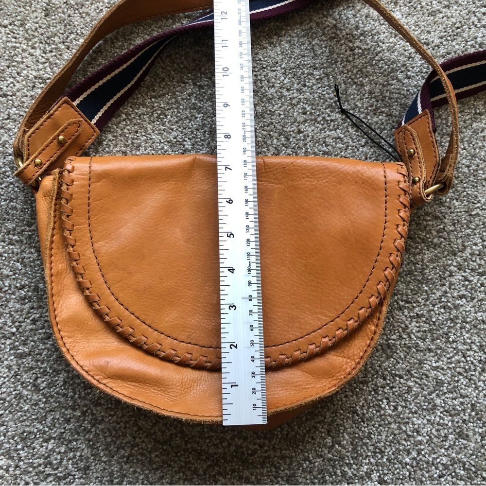 MARGOT NEW YORK BROWN GENUINE LEATHER SHOULDER BAG - Picture 10 of 13